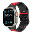 For Apple Watch Ultra 2 49mm Meteorite Two-color Silicone Watch Band(Black Red) - free shipping - PMc TechLife - Order now!