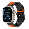 For Apple Watch Ultra 49mm Meteorite Two-color Silicone Watch Band(Black Orange) - free shipping - PMc TechLife - Order now!