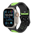 For Apple Watch Ultra 49mm Meteorite Two-color Silicone Watch Band(Black Green) - free shipping - PMc TechLife - Order now!