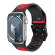 For Apple Watch SE 44mm Meteorite Two-color Silicone Watch Band(Black Red) - free shipping - PMc TechLife - Order now!