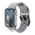 For Apple Watch SE 44mm Meteorite Two-color Silicone Watch Band(Grey White) - free shipping - PMc TechLife - Order now!