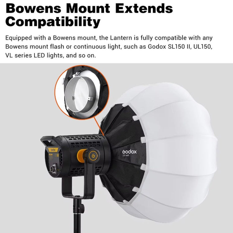 Godox Folding Lantern Softbox Bowens Mount Softbox, Model:CS-50D