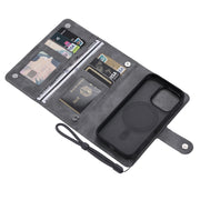 For iPhone 16 Pro ViLi GVA Series MagSafe Magnetic RFID Leather Phone Case(Grey)
