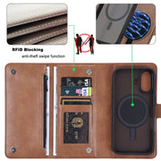 For iPhone 16 ViLi GVS Series MagSafe Magnetic RFID Leather Phone Case(Brown)