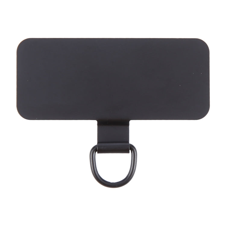 Rectangle Metal Mobile Phone Lanyard Fixing Gasket(Black)