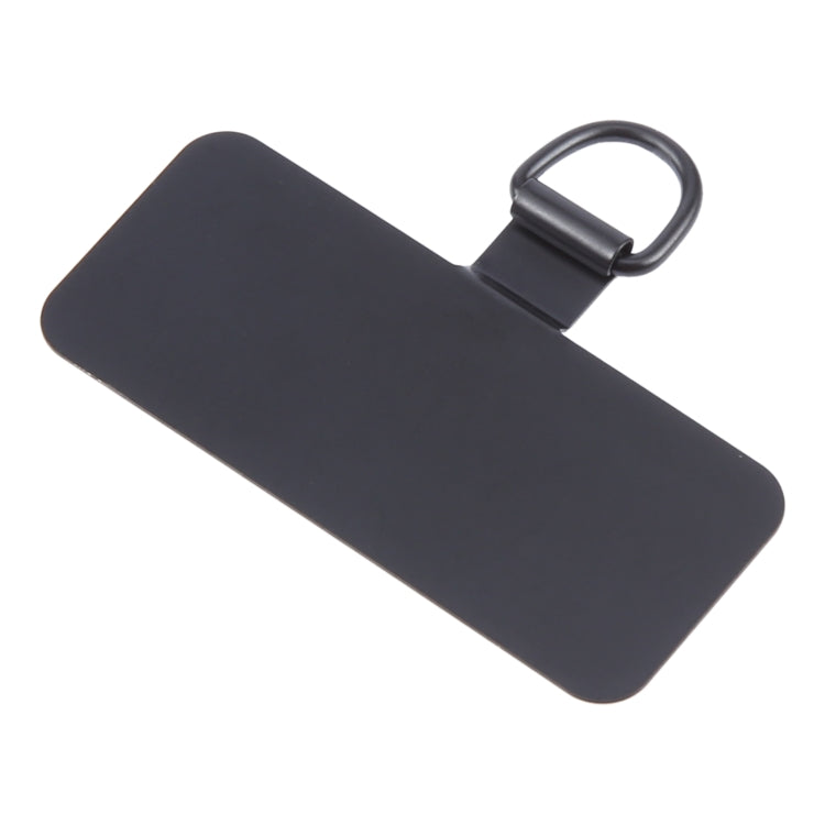 Rectangle Metal Mobile Phone Lanyard Fixing Gasket(Black)