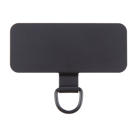 Rectangle Metal Mobile Phone Lanyard Fixing Gasket(Black)
