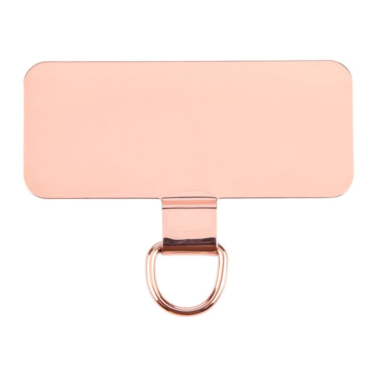 Rectangle Metal Mobile Phone Lanyard Fixing Gasket(Rose Gold)
