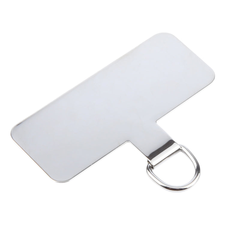 Rectangle Metal Mobile Phone Lanyard Fixing Gasket(Silver)