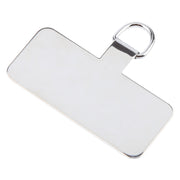 Rectangle Metal Mobile Phone Lanyard Fixing Gasket(Silver)