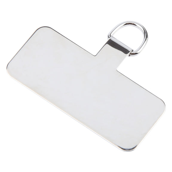 Rectangle Metal Mobile Phone Lanyard Fixing Gasket(Silver)