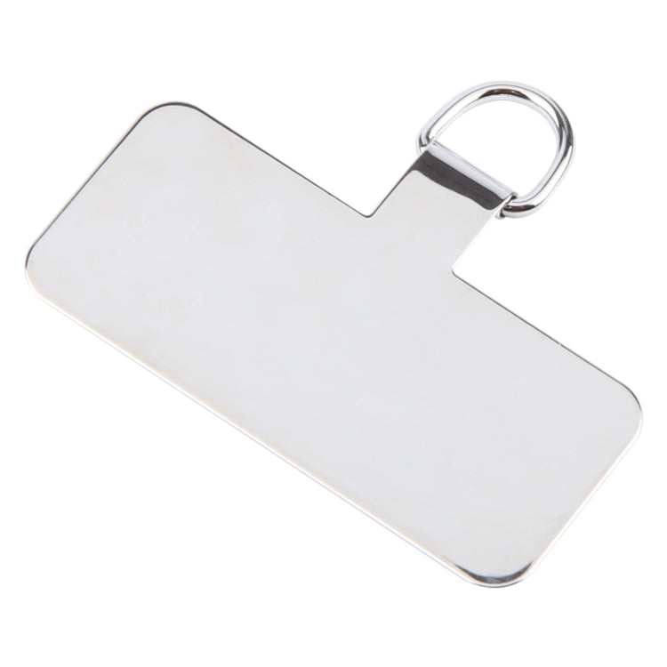 Rectangle Metal Mobile Phone Lanyard Fixing Gasket(Silver)