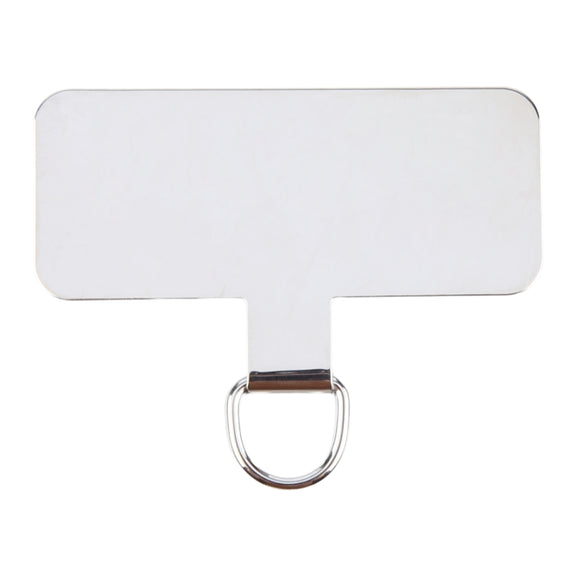 Rectangle Metal Mobile Phone Lanyard Fixing Gasket(Silver)