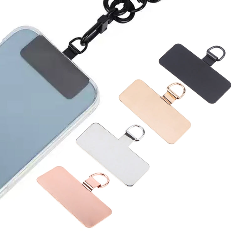 Rectangle Metal Mobile Phone Lanyard Fixing Gasket(Black)