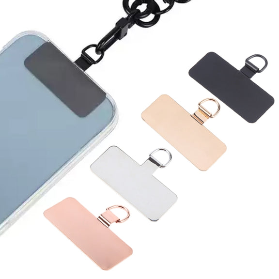 Rectangle Metal Mobile Phone Lanyard Fixing Gasket(Black)