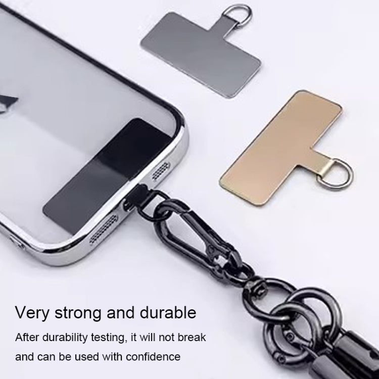 Rectangle Metal Mobile Phone Lanyard Fixing Gasket(Black)
