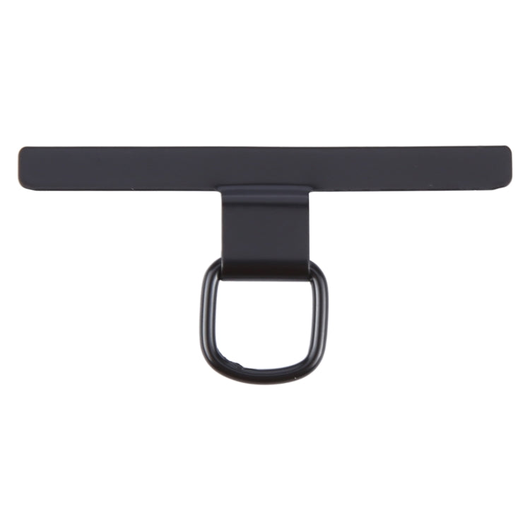 T-shape Metal Mobile Phone Lanyard Fixing Gasket(Black)