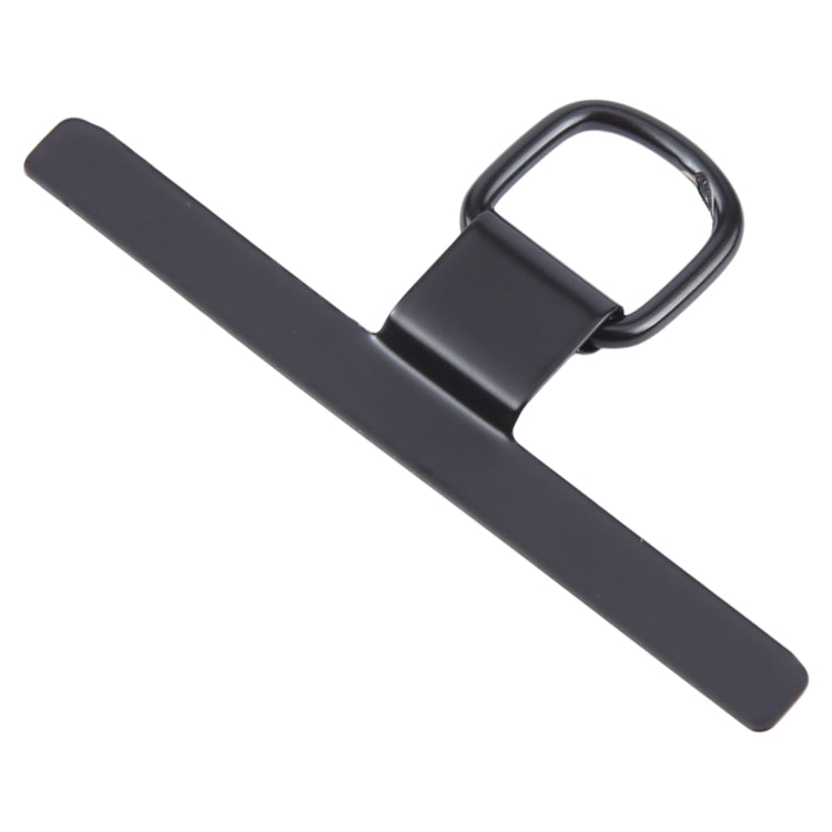 T-shape Metal Mobile Phone Lanyard Fixing Gasket(Black)