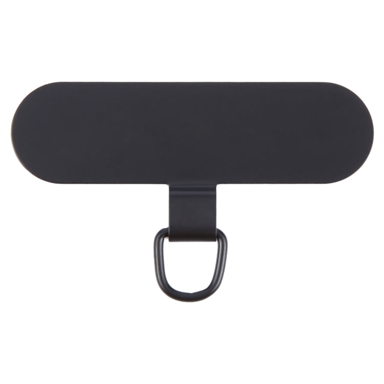 Oval Metal Mobile Phone Lanyard Fixing Gasket(Black)