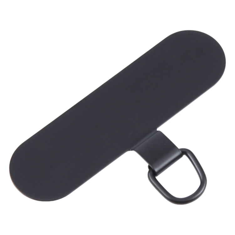 Oval Metal Mobile Phone Lanyard Fixing Gasket(Black)