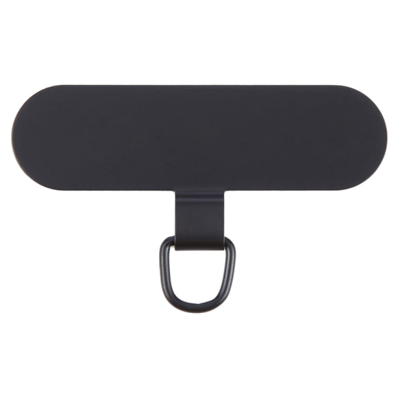 Oval Metal Mobile Phone Lanyard Fixing Gasket(Black)