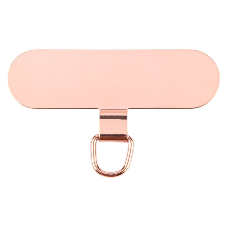 Oval Metal Mobile Phone Lanyard Fixing Gasket(Rose Gold)