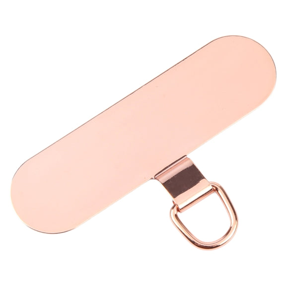 Oval Metal Mobile Phone Lanyard Fixing Gasket(Rose Gold)
