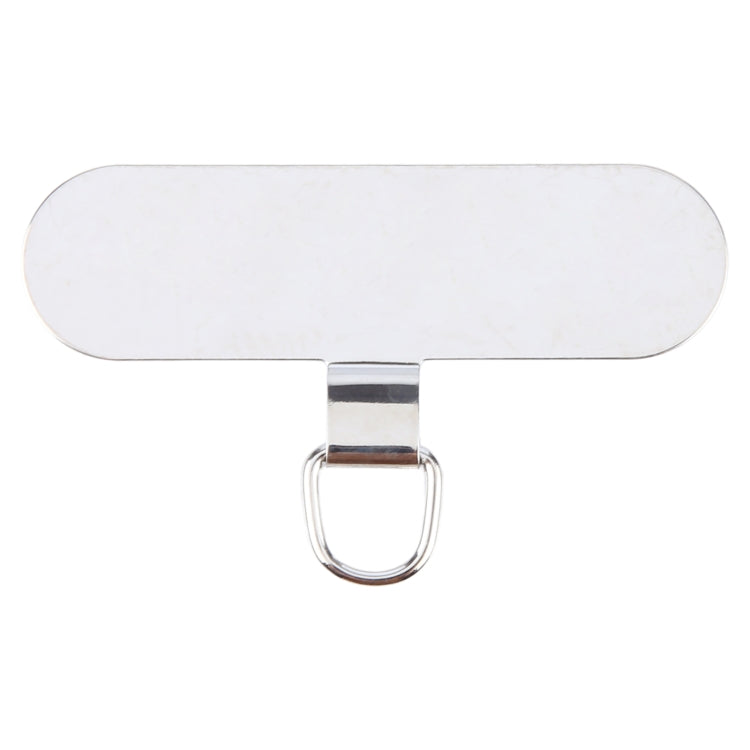 Oval Metal Mobile Phone Lanyard Fixing Gasket(Silver)