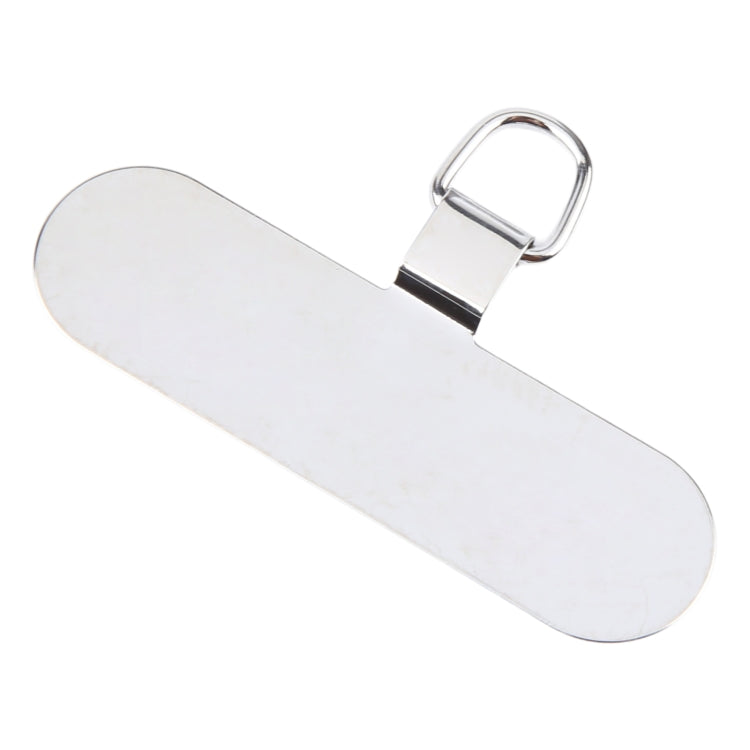 Oval Metal Mobile Phone Lanyard Fixing Gasket(Silver)