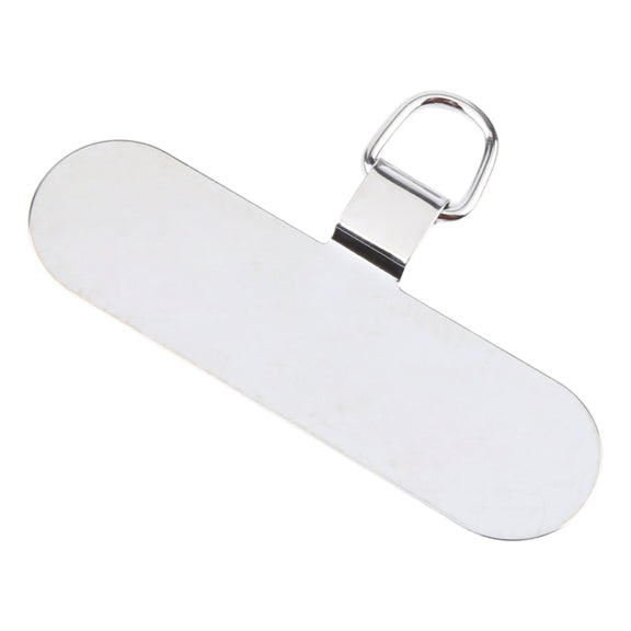 Oval Metal Mobile Phone Lanyard Fixing Gasket(Silver)