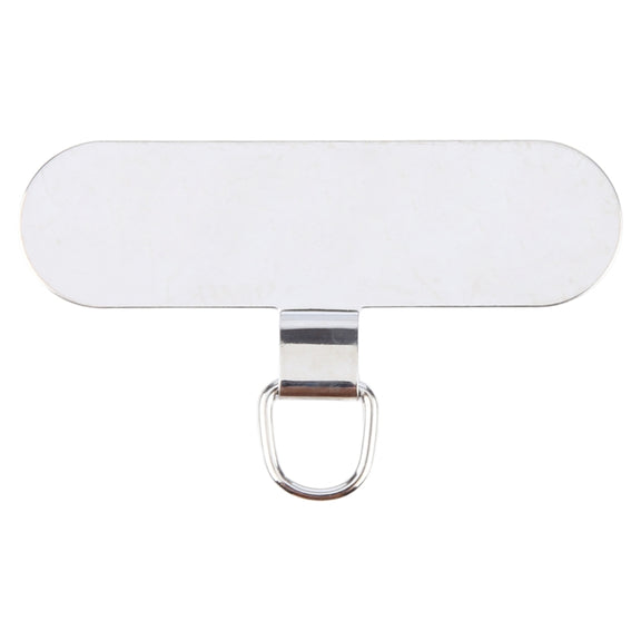 Oval Metal Mobile Phone Lanyard Fixing Gasket(Silver)