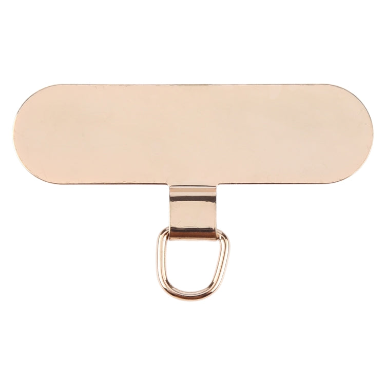 Oval Metal Mobile Phone Lanyard Fixing Gasket(Gold)