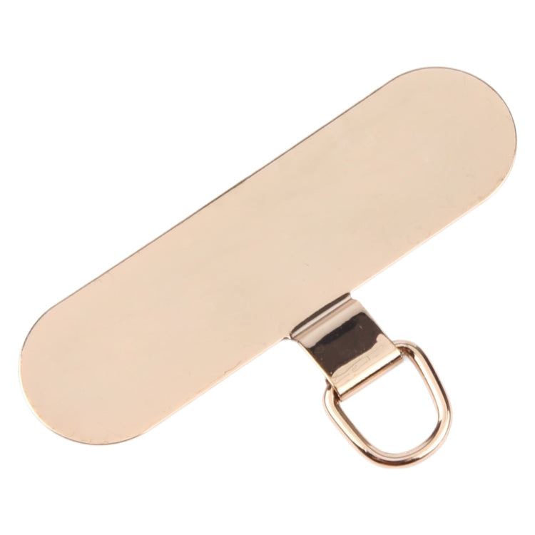 Oval Metal Mobile Phone Lanyard Fixing Gasket(Gold)