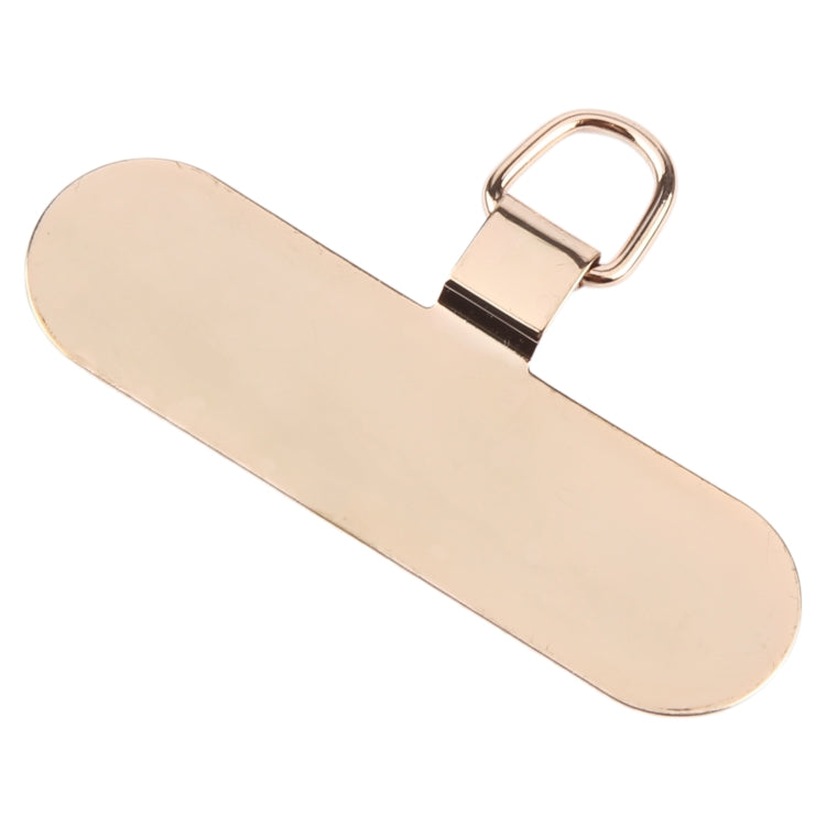 Oval Metal Mobile Phone Lanyard Fixing Gasket(Gold)