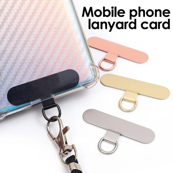 Oval Metal Mobile Phone Lanyard Fixing Gasket(Silver)