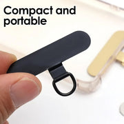 Oval Metal Mobile Phone Lanyard Fixing Gasket(Black)