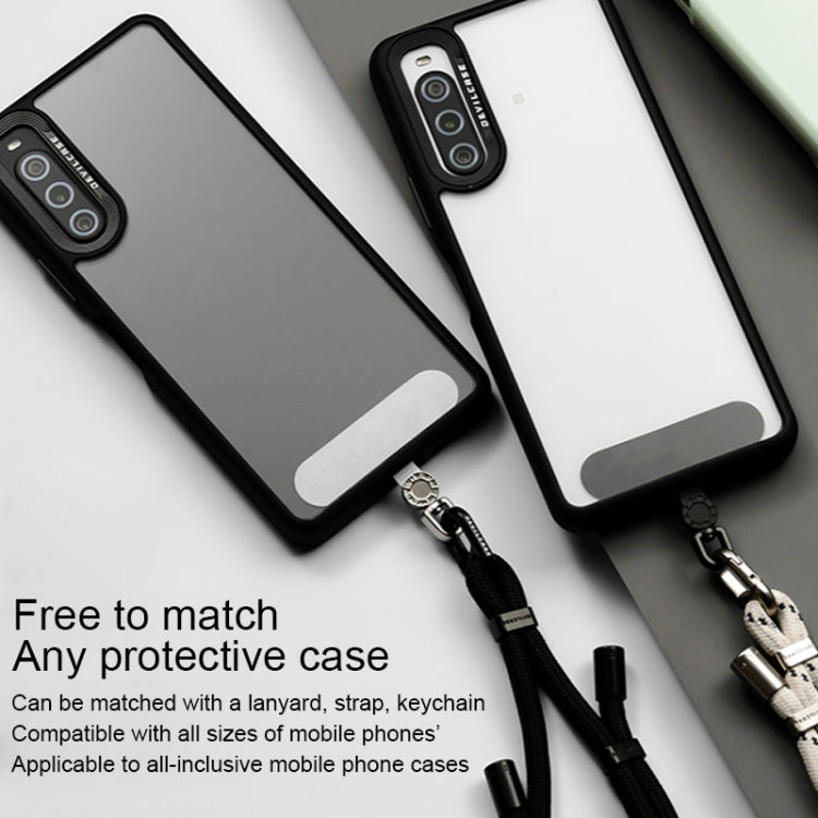 360 Degree Rotation Mobile Phone Lanyard Fixing Gasket(White)