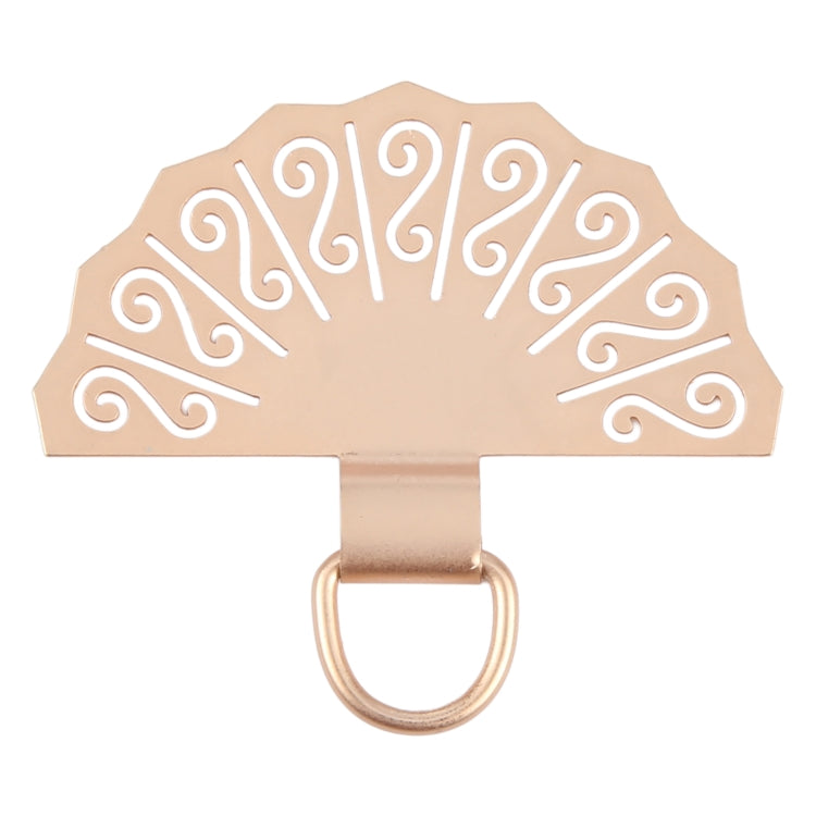 Fan-shaped Metal Mobile Phone Lanyard Fixing Gasket(Gold)