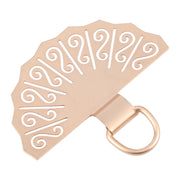 Fan-shaped Metal Mobile Phone Lanyard Fixing Gasket(Gold)