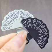 Fan-shaped Metal Mobile Phone Lanyard Fixing Gasket(Black)