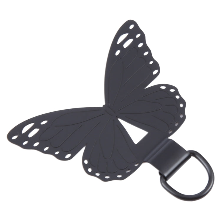 Butterfly Metal Mobile Phone Lanyard Fixing Gasket(Black)