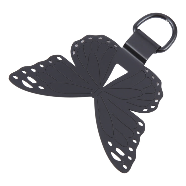 Butterfly Metal Mobile Phone Lanyard Fixing Gasket(Black)