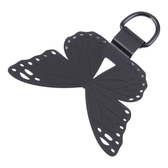 Butterfly Metal Mobile Phone Lanyard Fixing Gasket(Black)