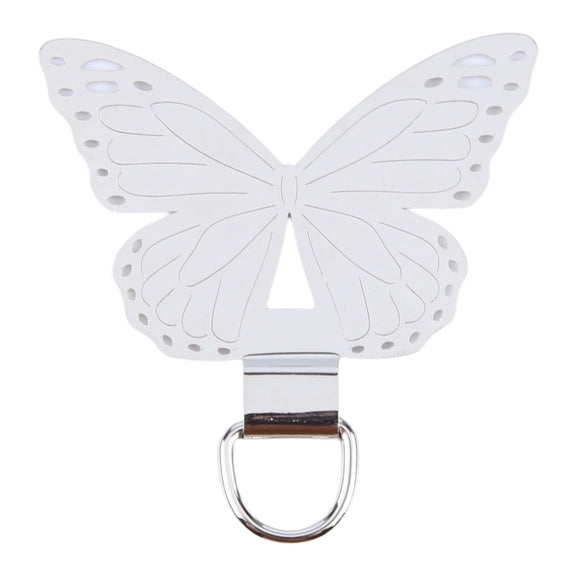 Butterfly Metal Mobile Phone Lanyard Fixing Gasket(Silver)