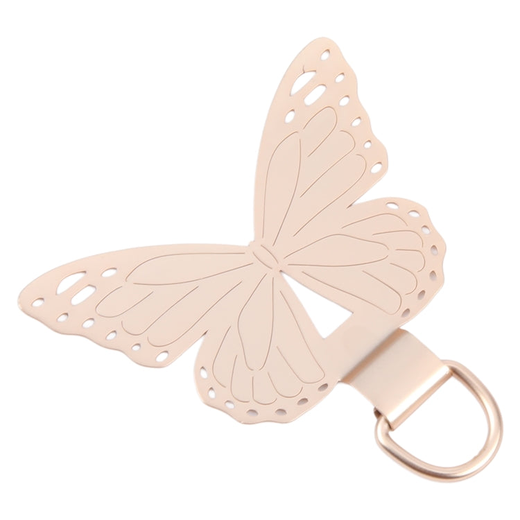 Butterfly Metal Mobile Phone Lanyard Fixing Gasket(Gold)