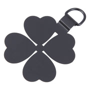 Four-leaf Metal Mobile Phone Lanyard Fixing Gasket(Black)
