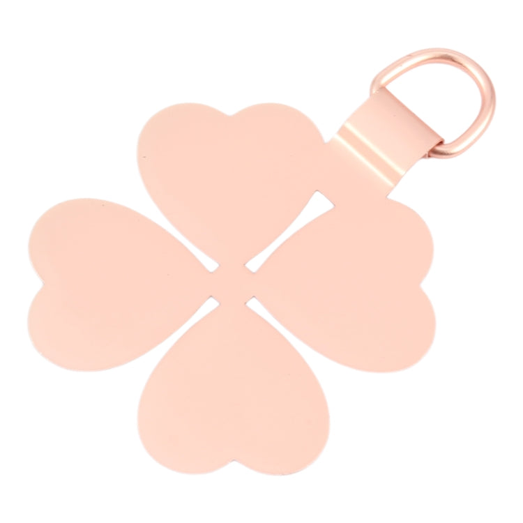 Four-leaf Metal Mobile Phone Lanyard Fixing Gasket(Rose Gold)