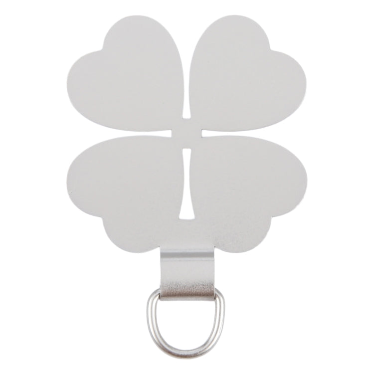 Four-leaf Metal Mobile Phone Lanyard Fixing Gasket(Silver)