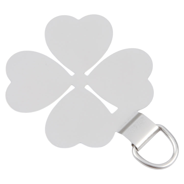 Four-leaf Metal Mobile Phone Lanyard Fixing Gasket(Silver)