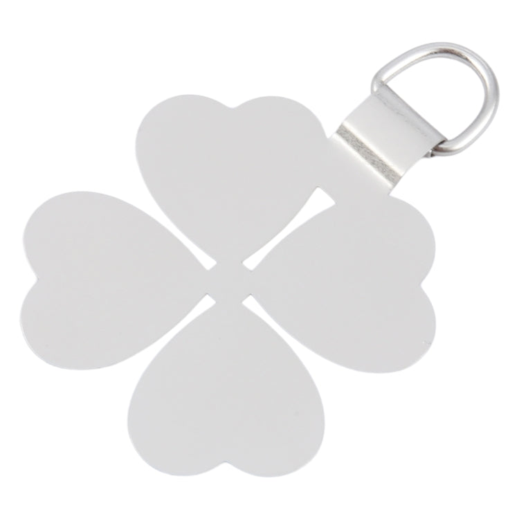 Four-leaf Metal Mobile Phone Lanyard Fixing Gasket(Silver)